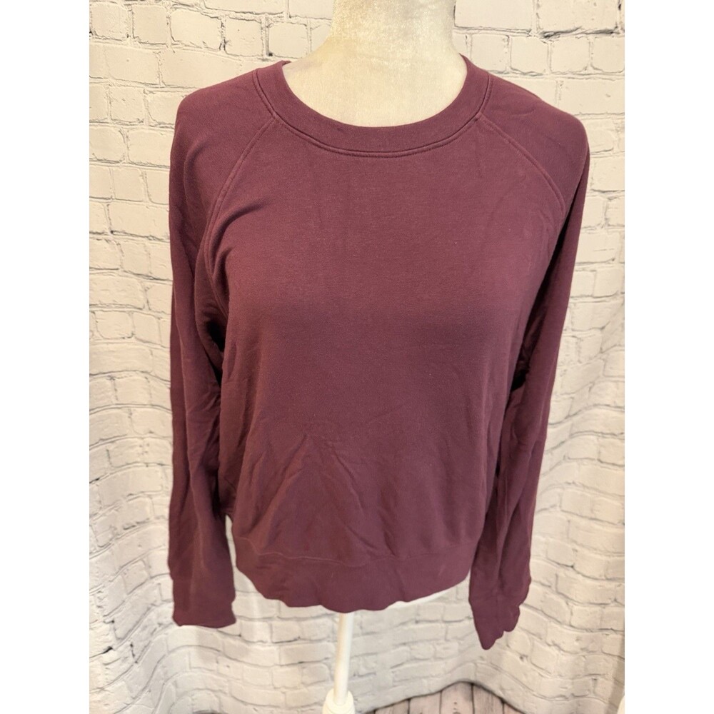Sundry Pullover Sweatshirt Womens 2 Medium Maroon Long Sleeve super soft